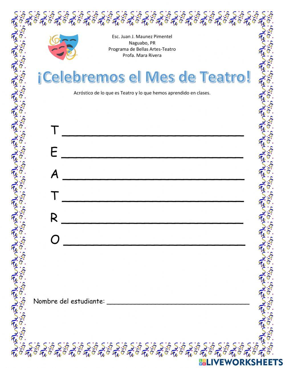Acrostico de Teatro
