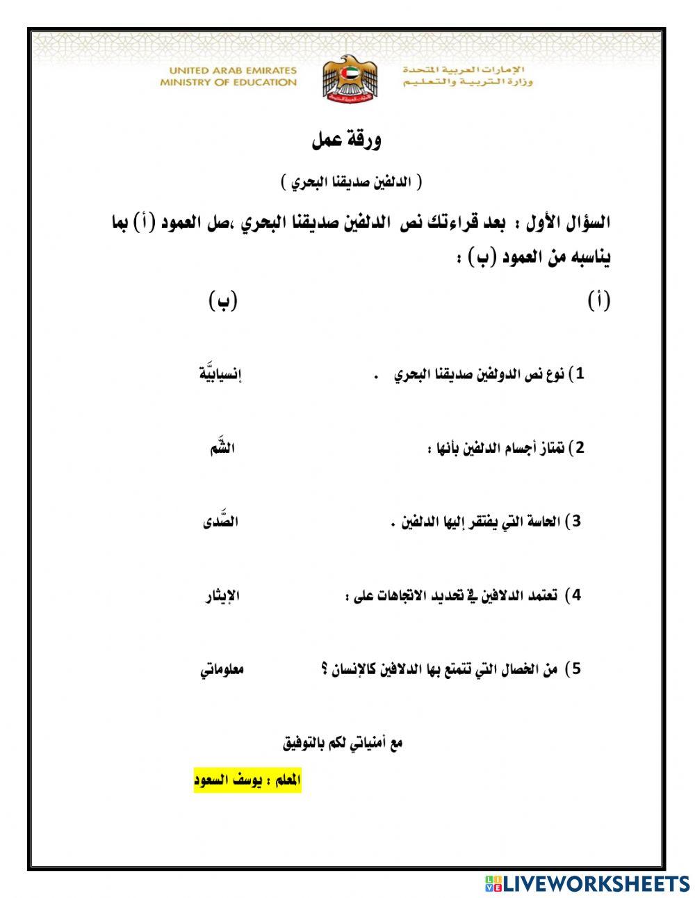 الدلفين صديقنا البحري