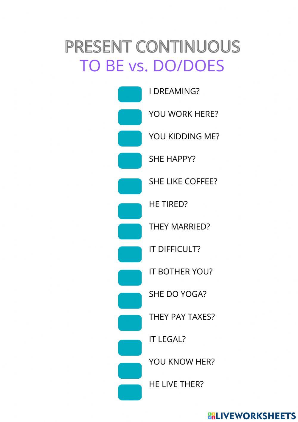 To be vs. do-does