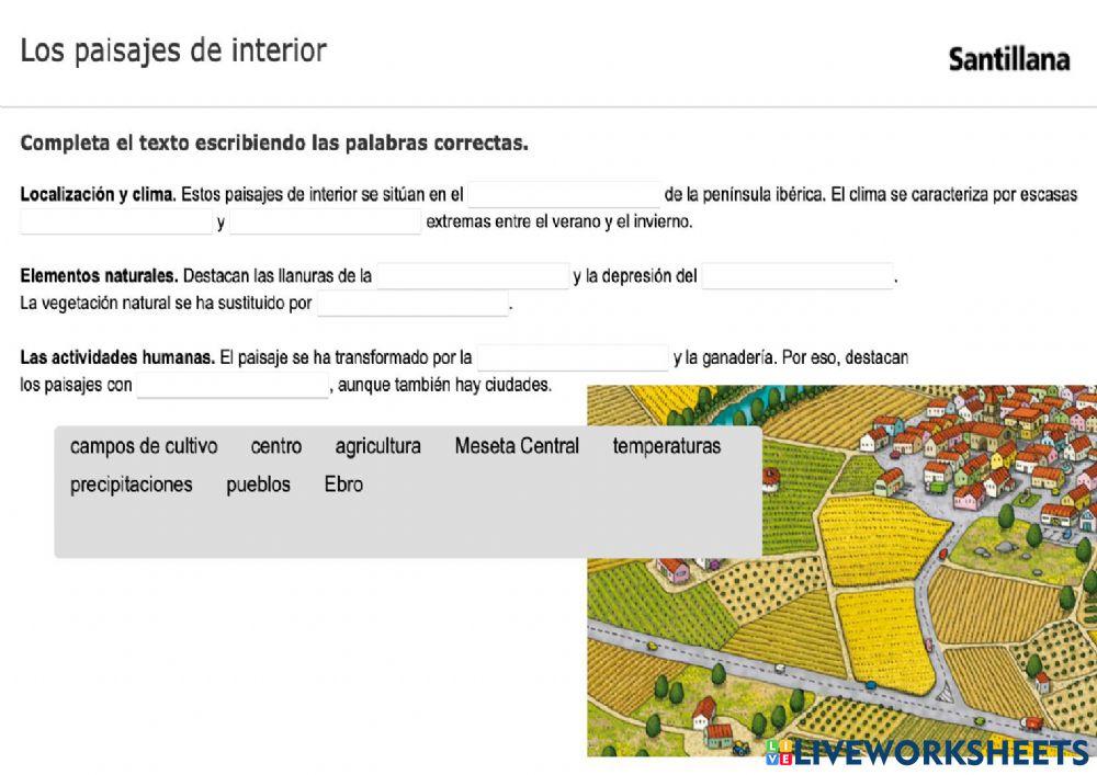 Los paisajes de interior