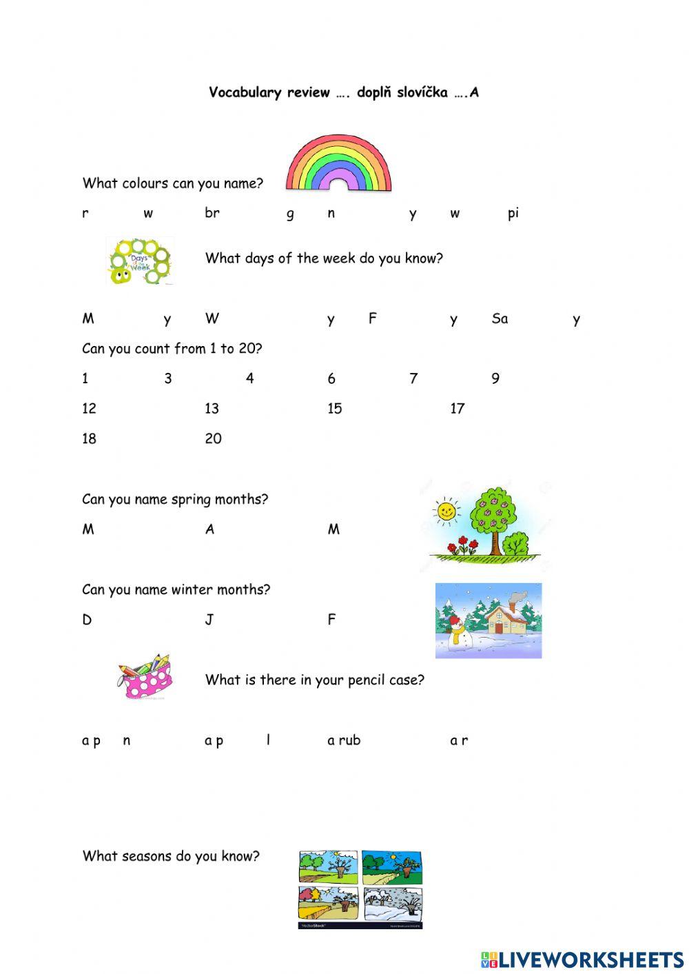 Vocabulary review - Chit Chat 1