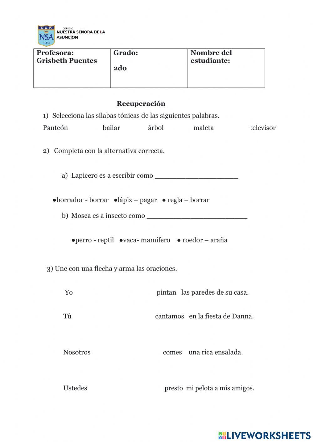 Recuperativo Comunicación