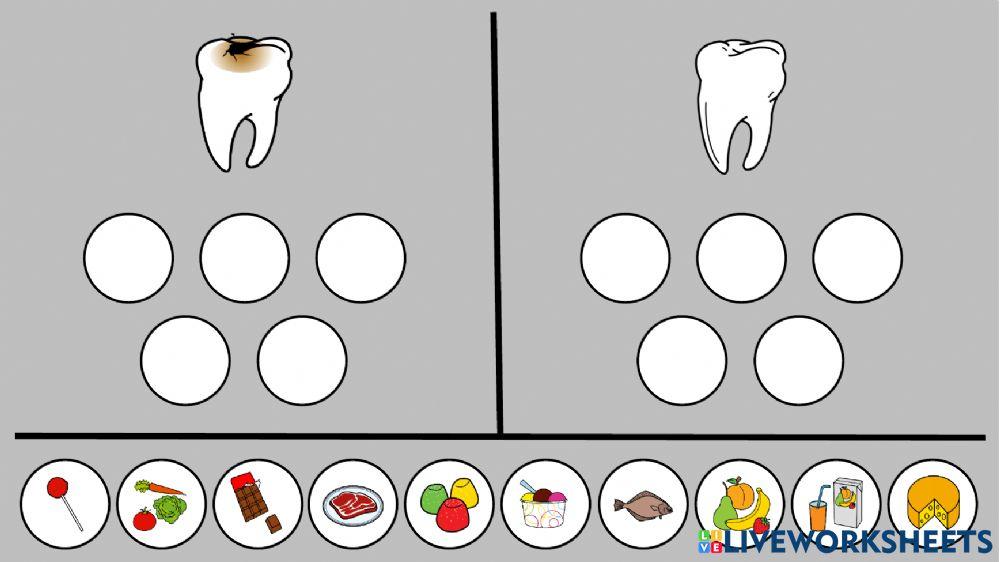 Alimentos saludables y no saludables