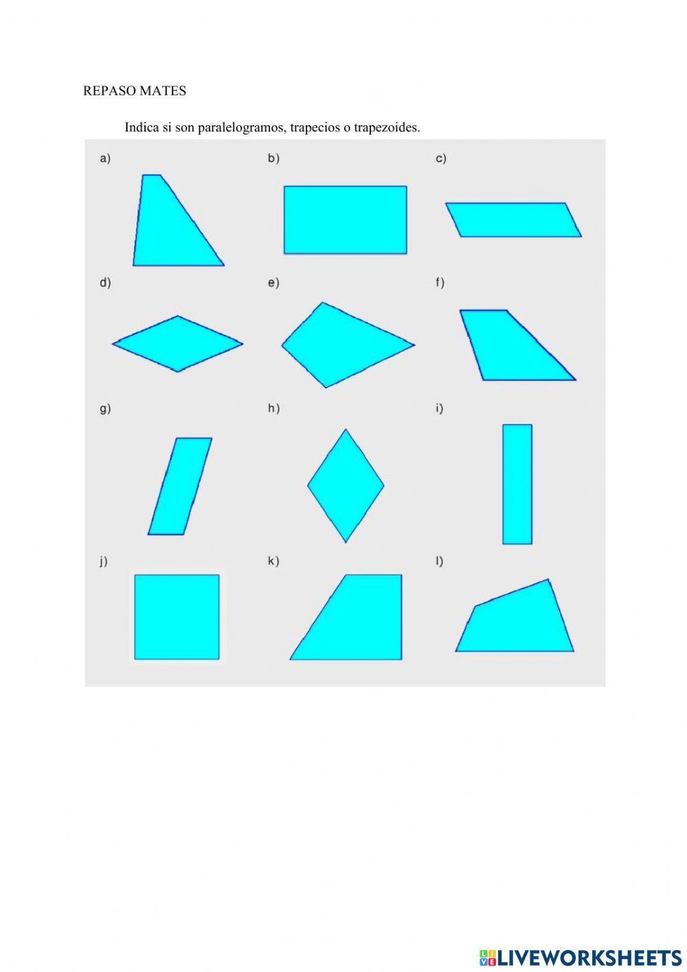 Clasificación de cuadriláteros