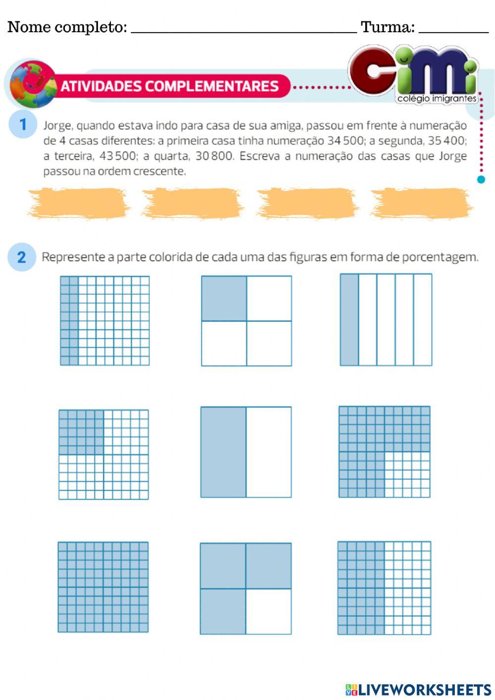 Atividade complementar (5º ano)