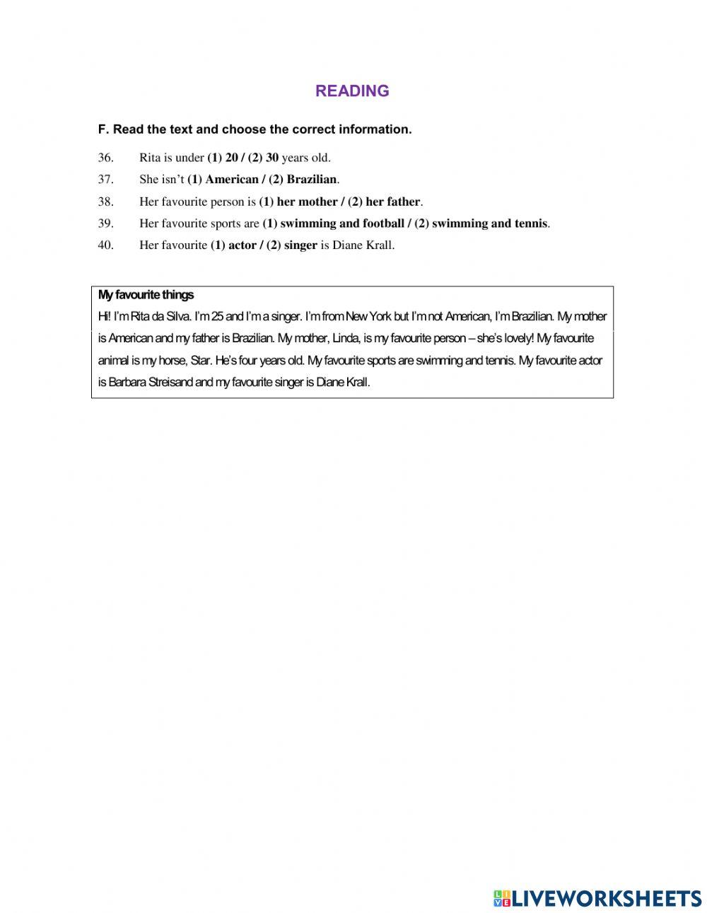 English test basic grammar