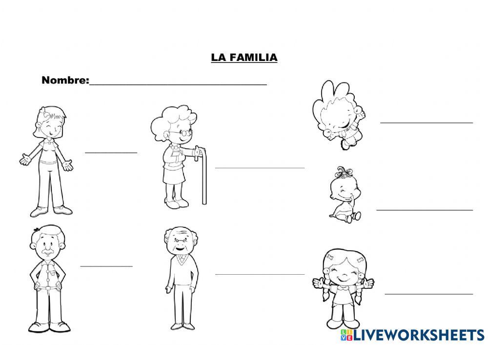 La familia online activity for grade 1 | Live Worksheets
