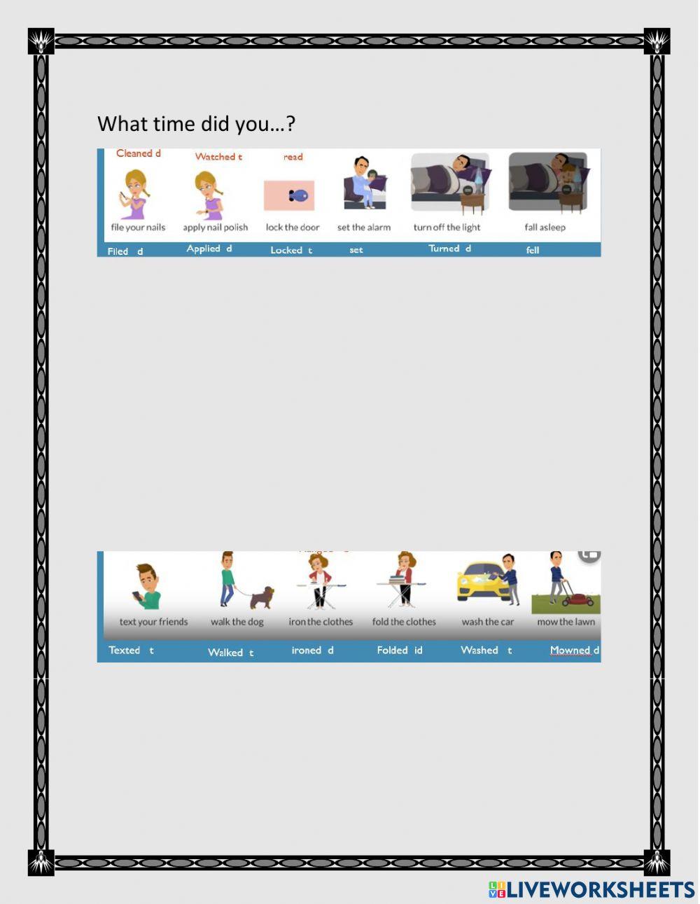 Past simple routines