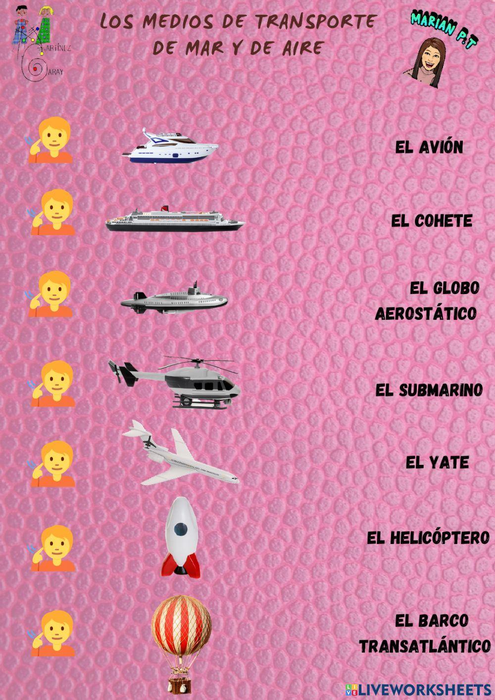 Los transportes de mar y de aire