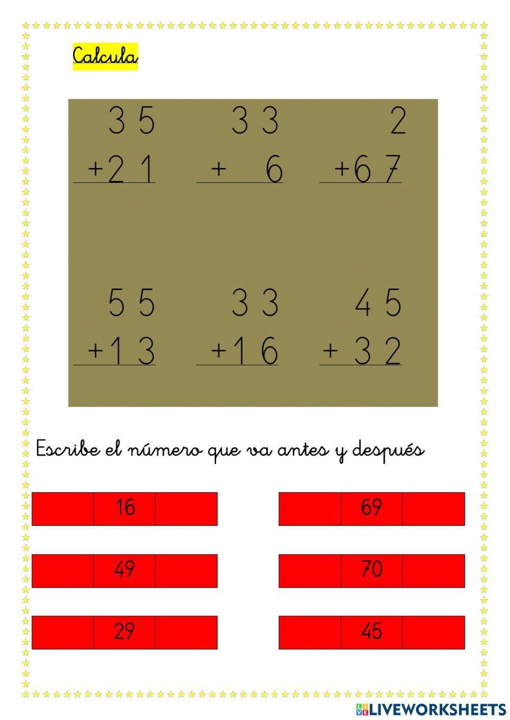 Ficha matemáticas 2 marzo 2021