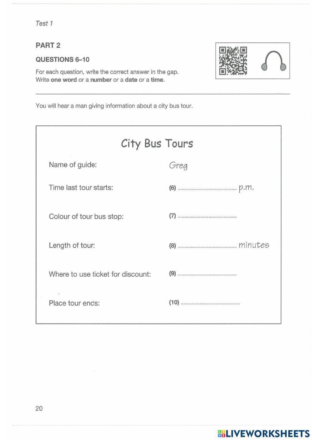 KET LISTENING PART 2.1