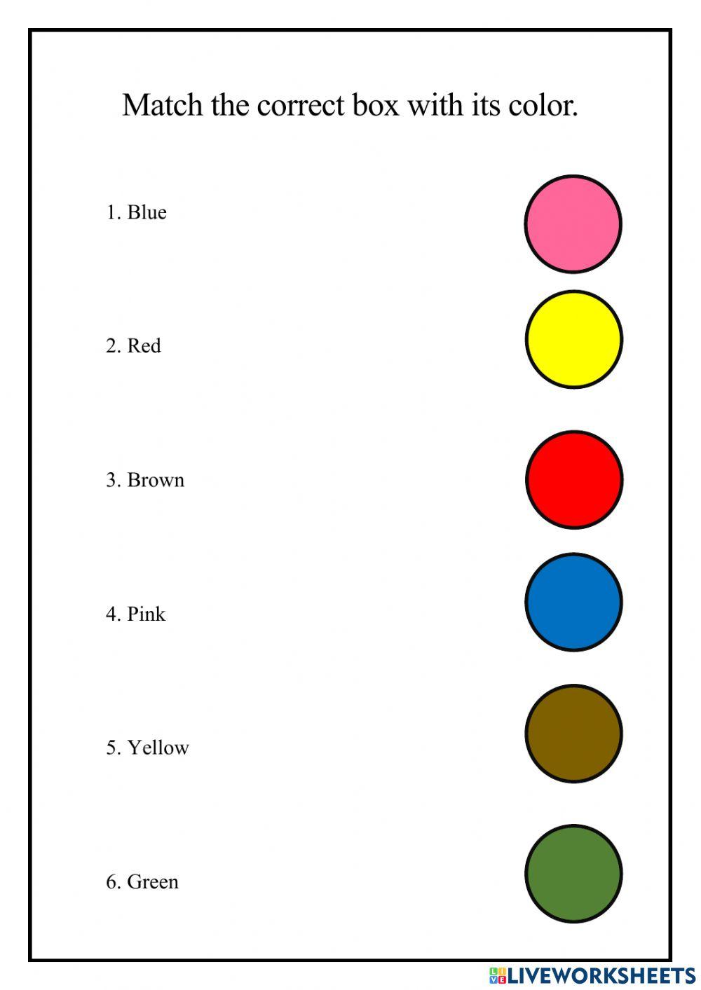 Colors worksheet