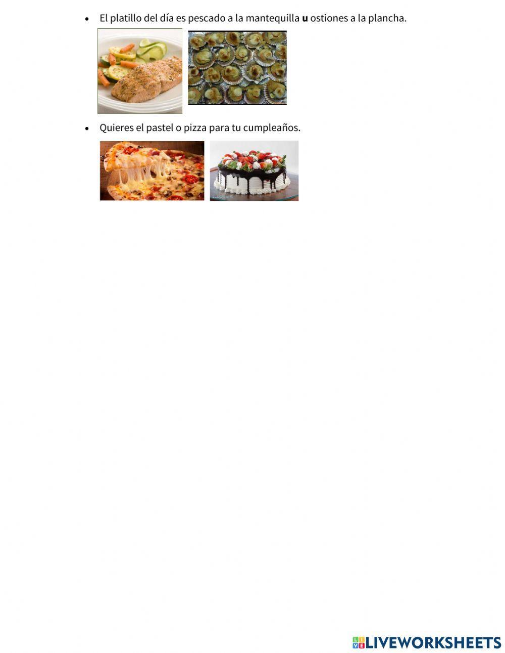 Conjunciones disyuntivas y copulativas