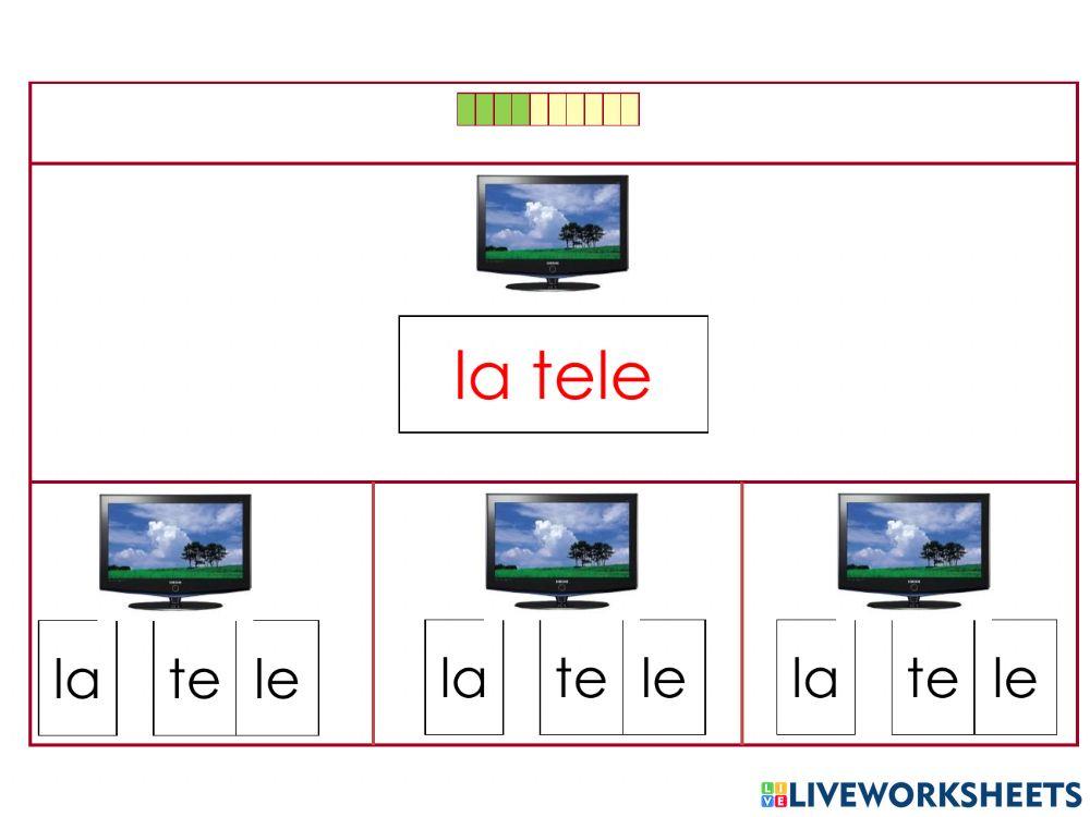 Selecciona la sílaba 3