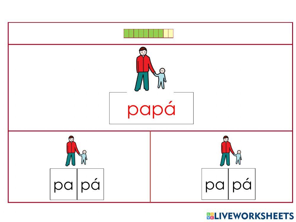 Selecciona la sílaba 3