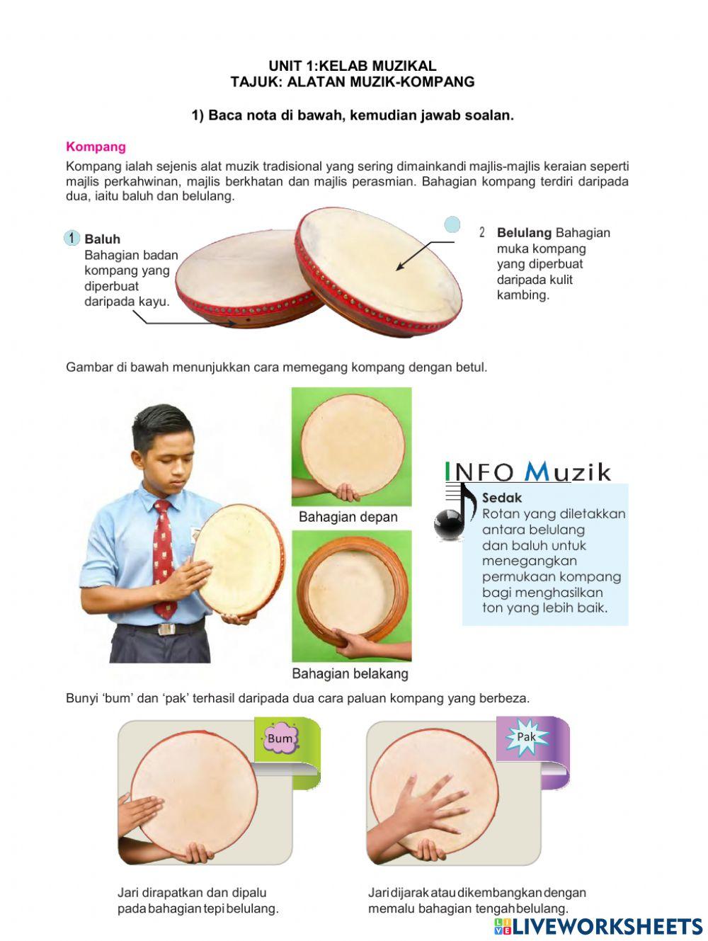 Pendidikan muzik-unit 1 alatan muzik-kompang