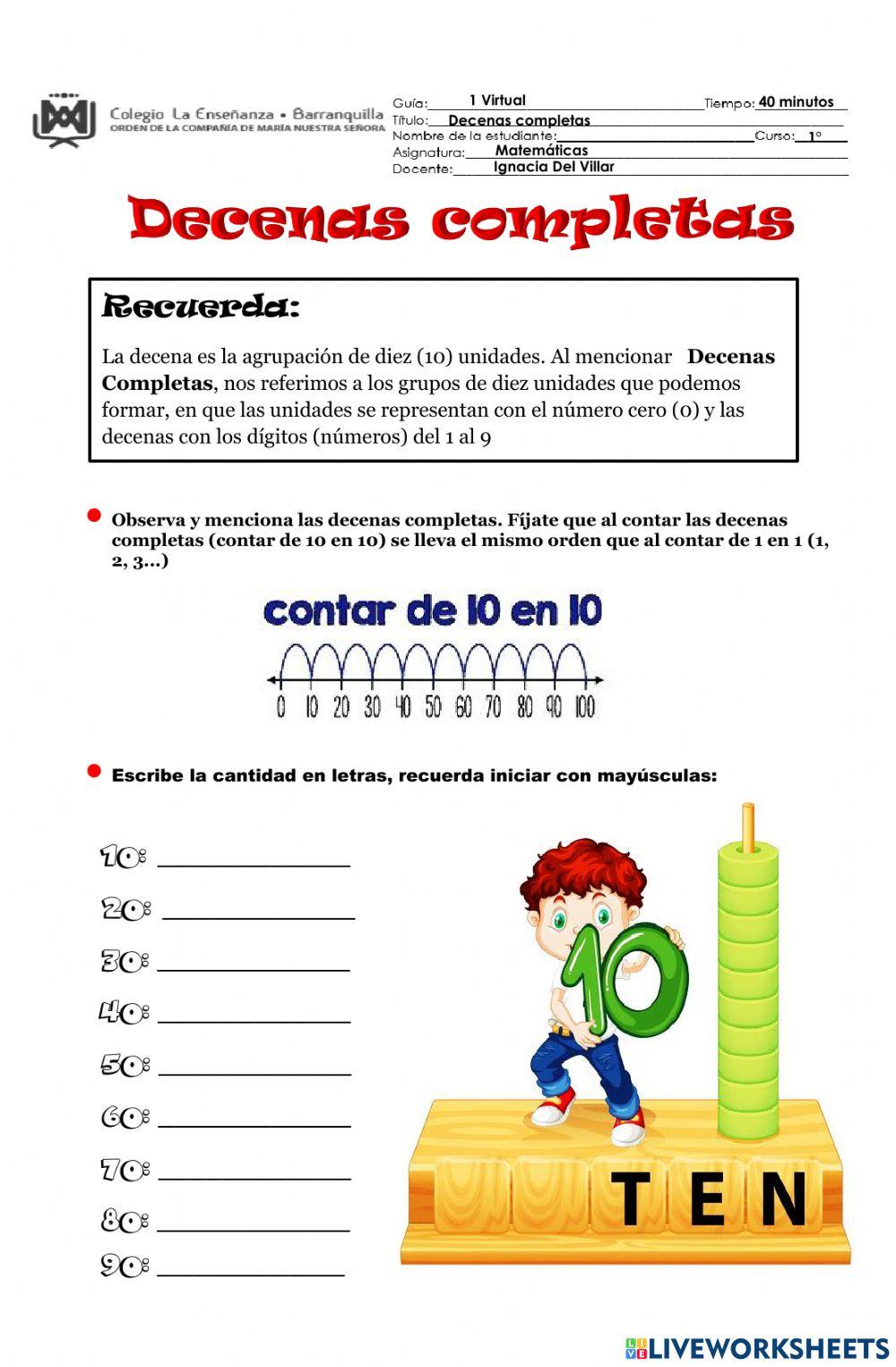 Decenas Completas Decenas Completas