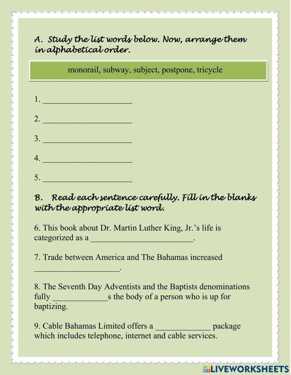 Prefixes mono-, non-, post-, tri- and sub- Prefixes mono-, non-, post-, tri- and sub-