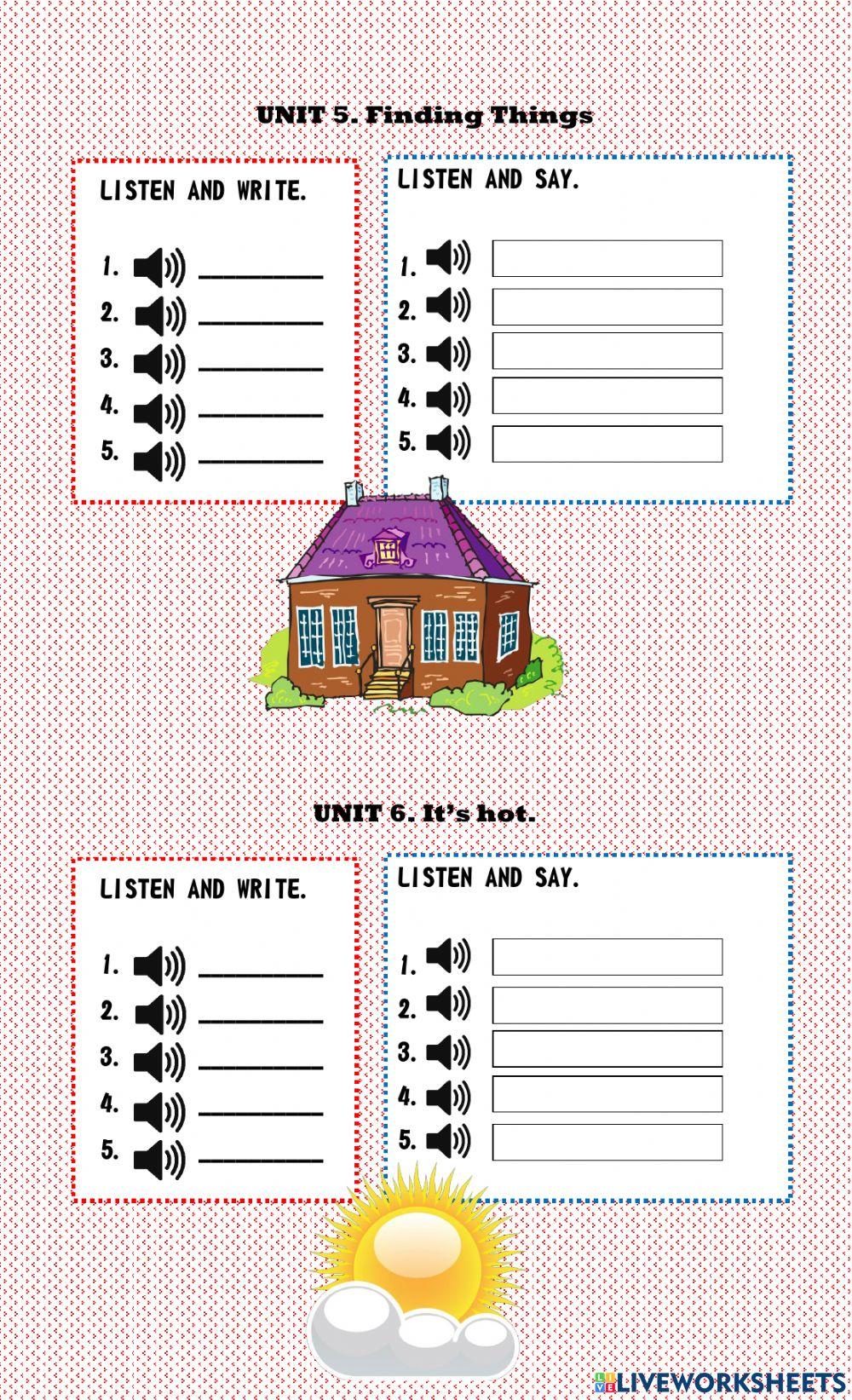 Listening - speaking Exercise