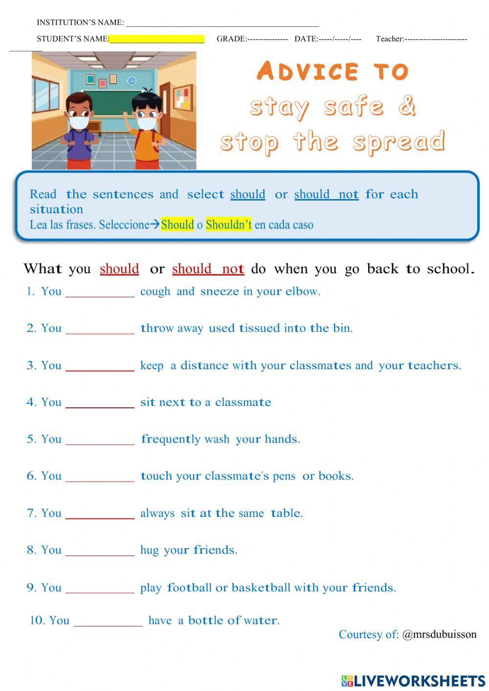 Keep safe and visit your doctor!