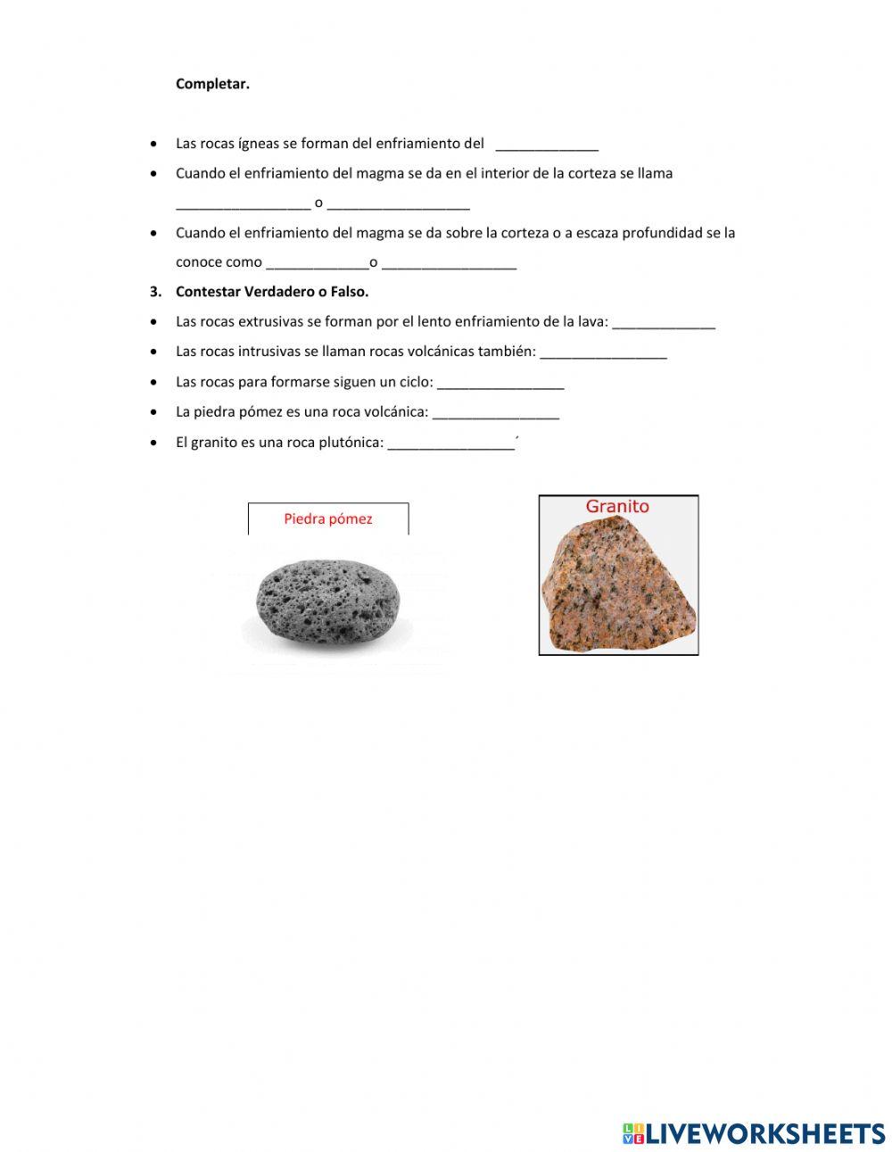 Formación de las rocas