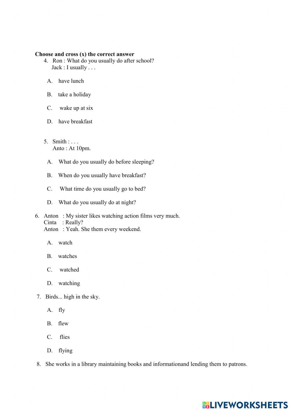 Penilaian harian 2 kelas 7