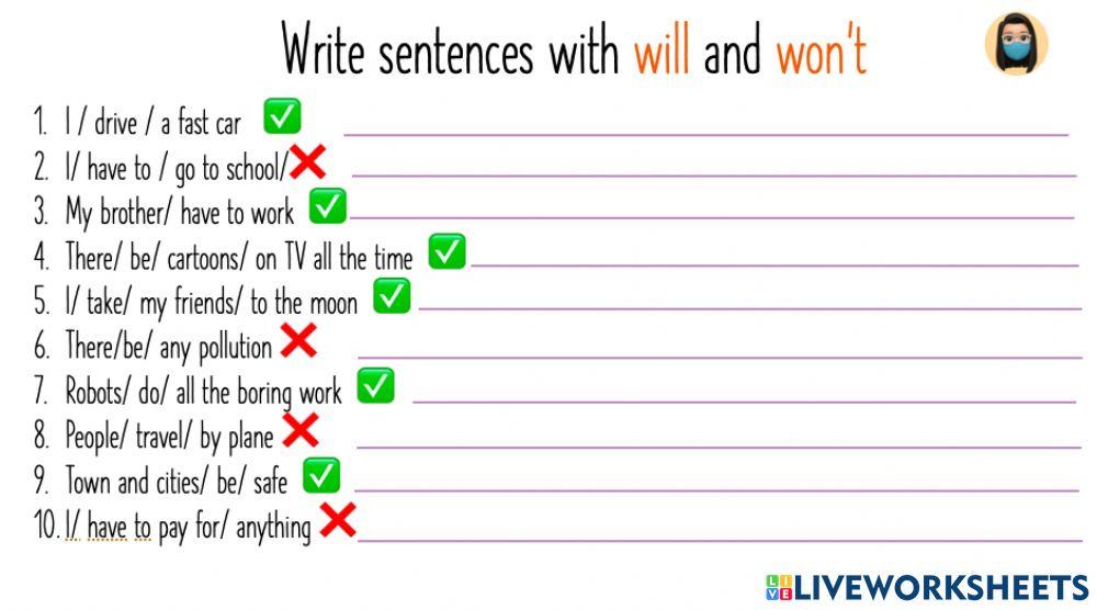 Simple Future: will - won't