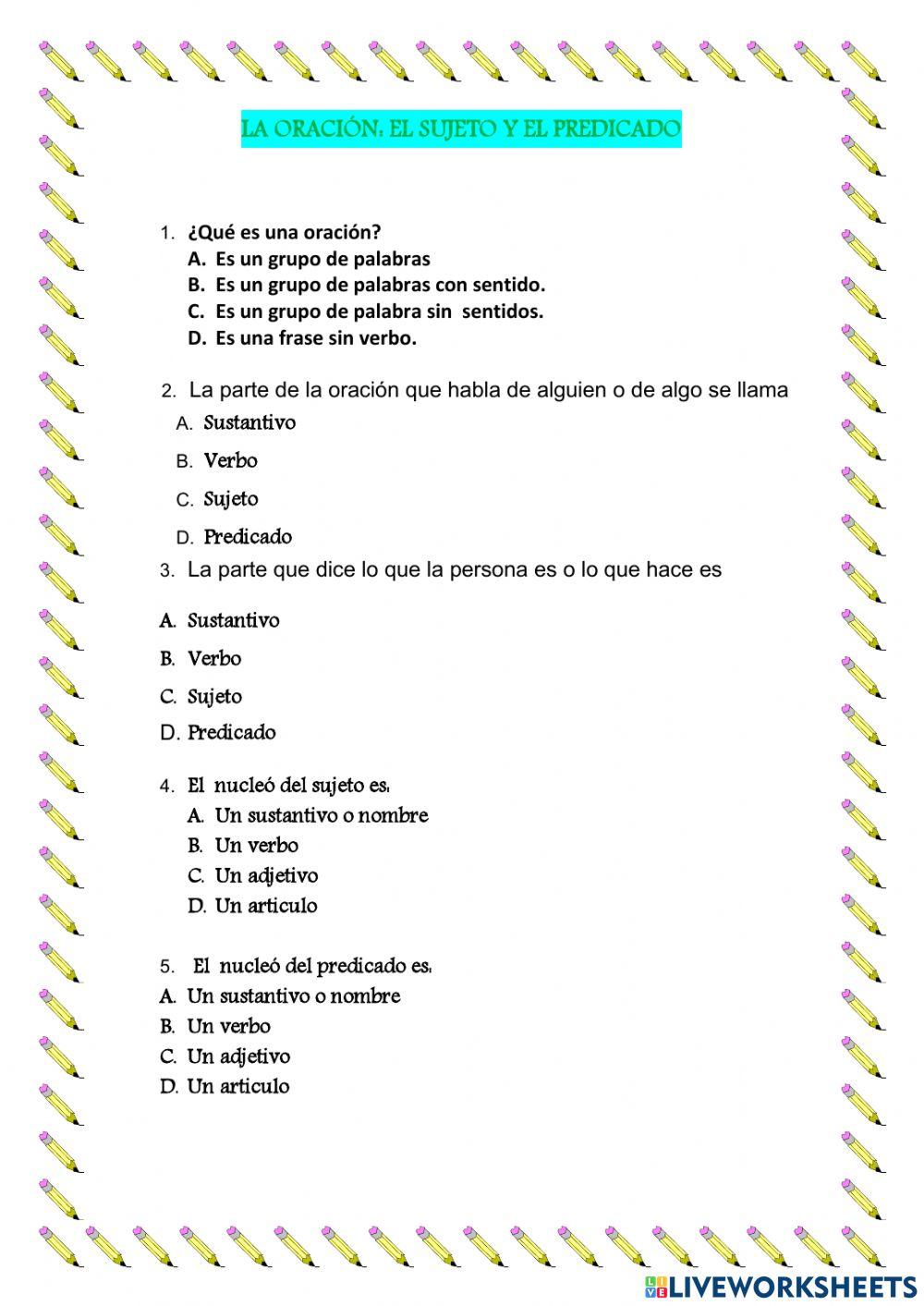 La oración gramatical