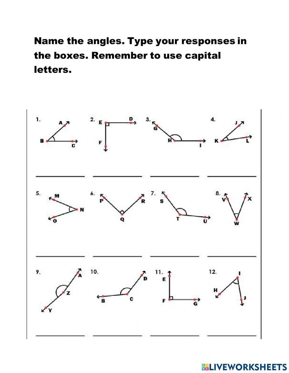 Naming angles activity | Live Worksheets naming-angles-activity-live-worksheets
