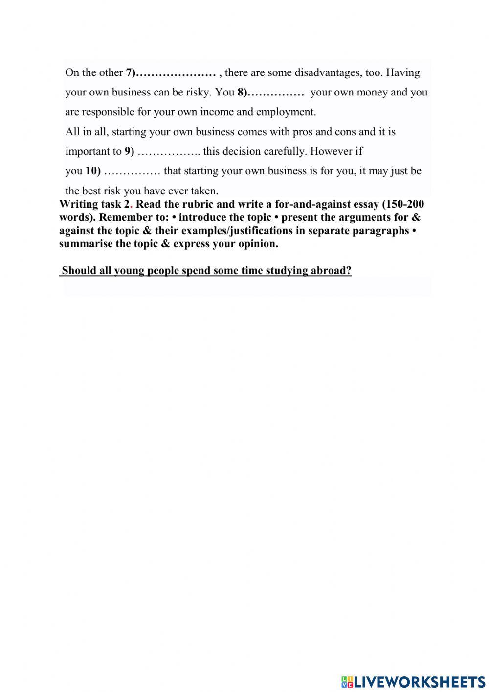 Test. Life experiences