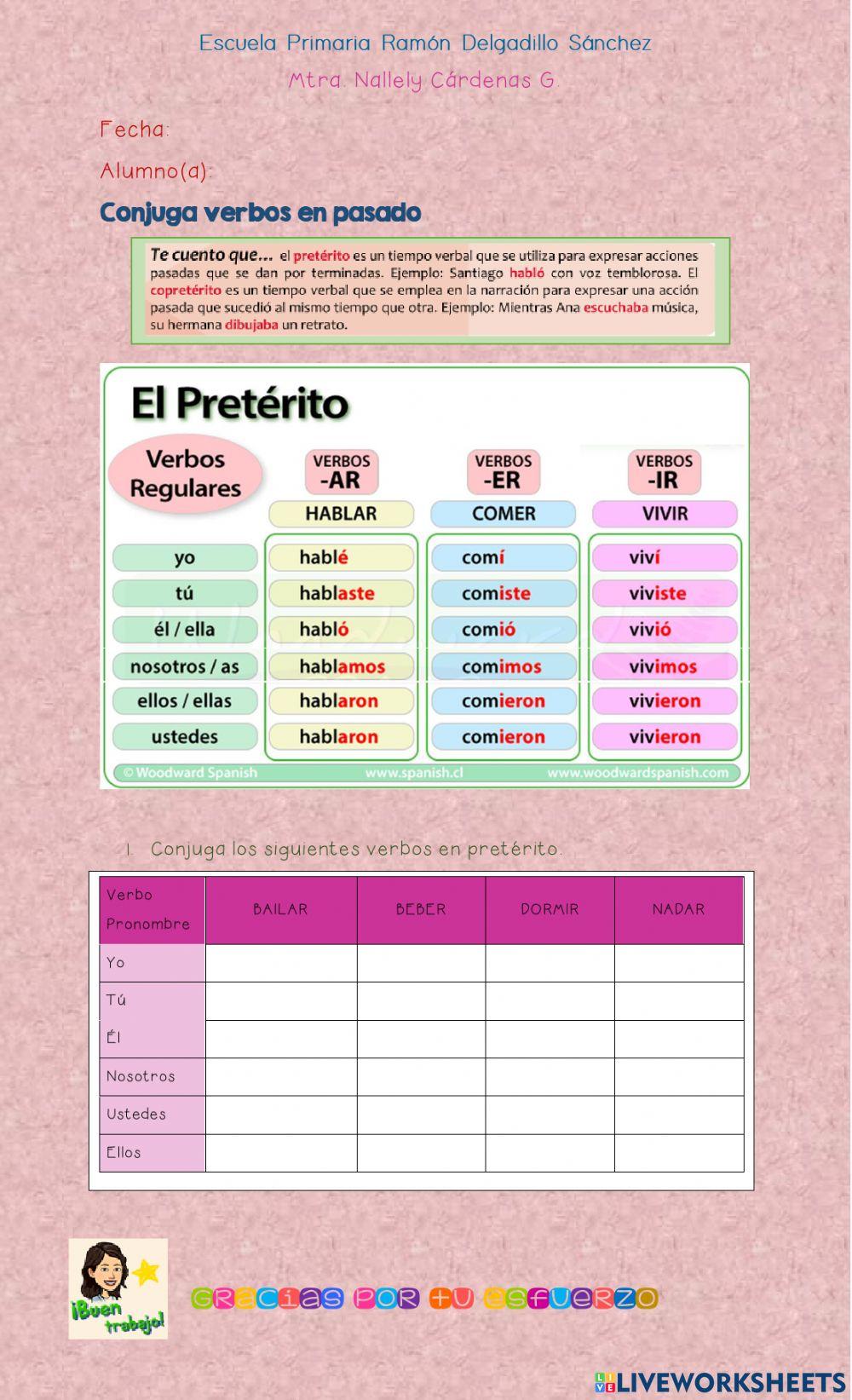 Verbos en pretérito