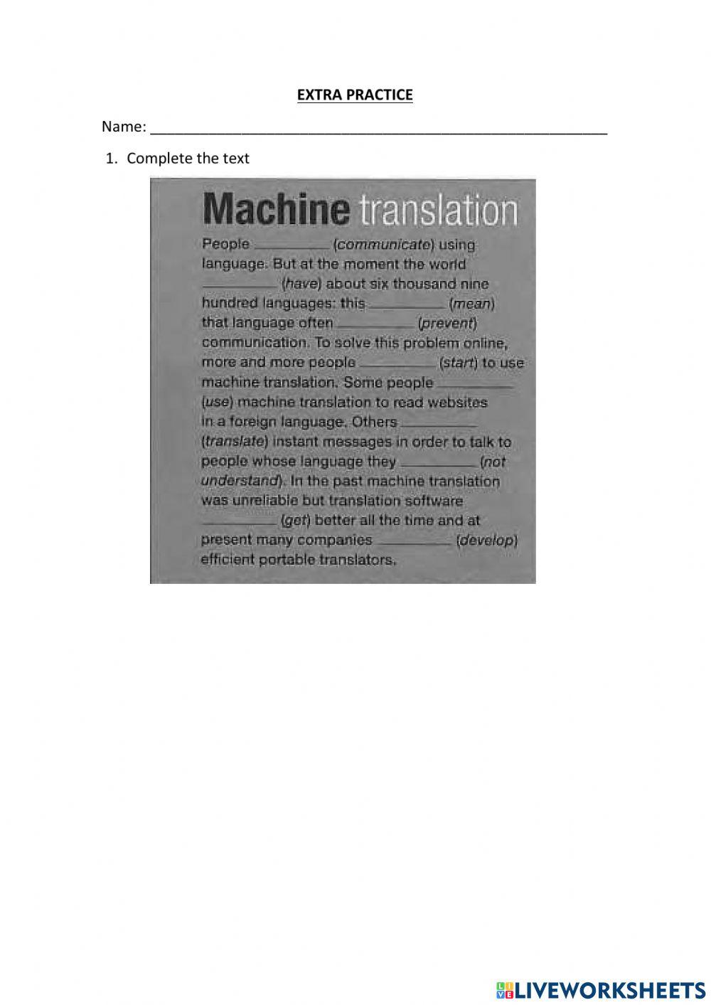 CL7 Extra Practice 1