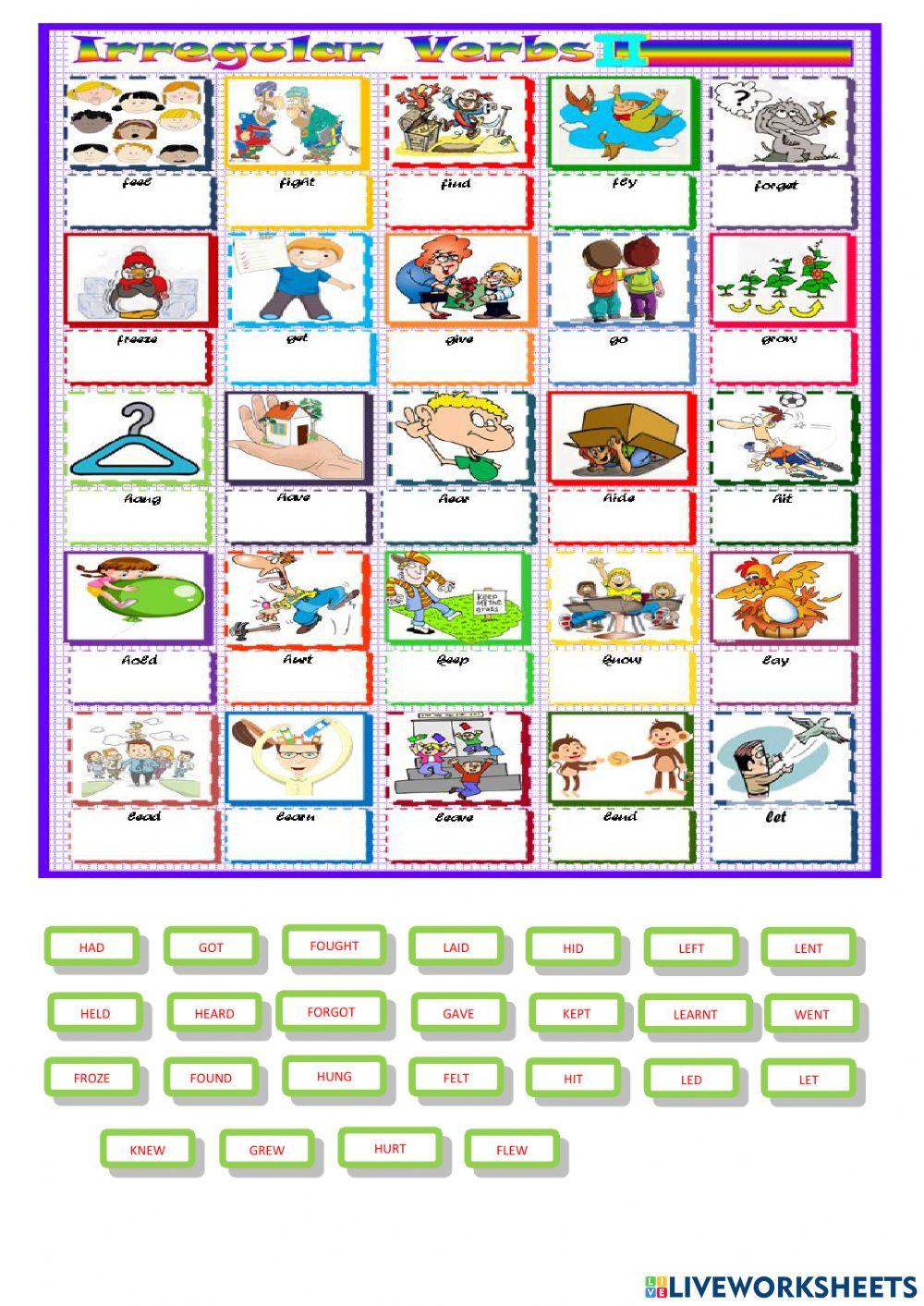 Past simple - irregular verbs