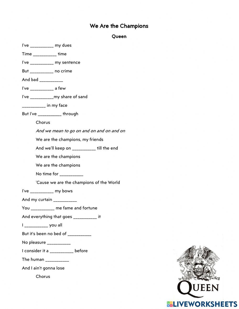 We are the Champions