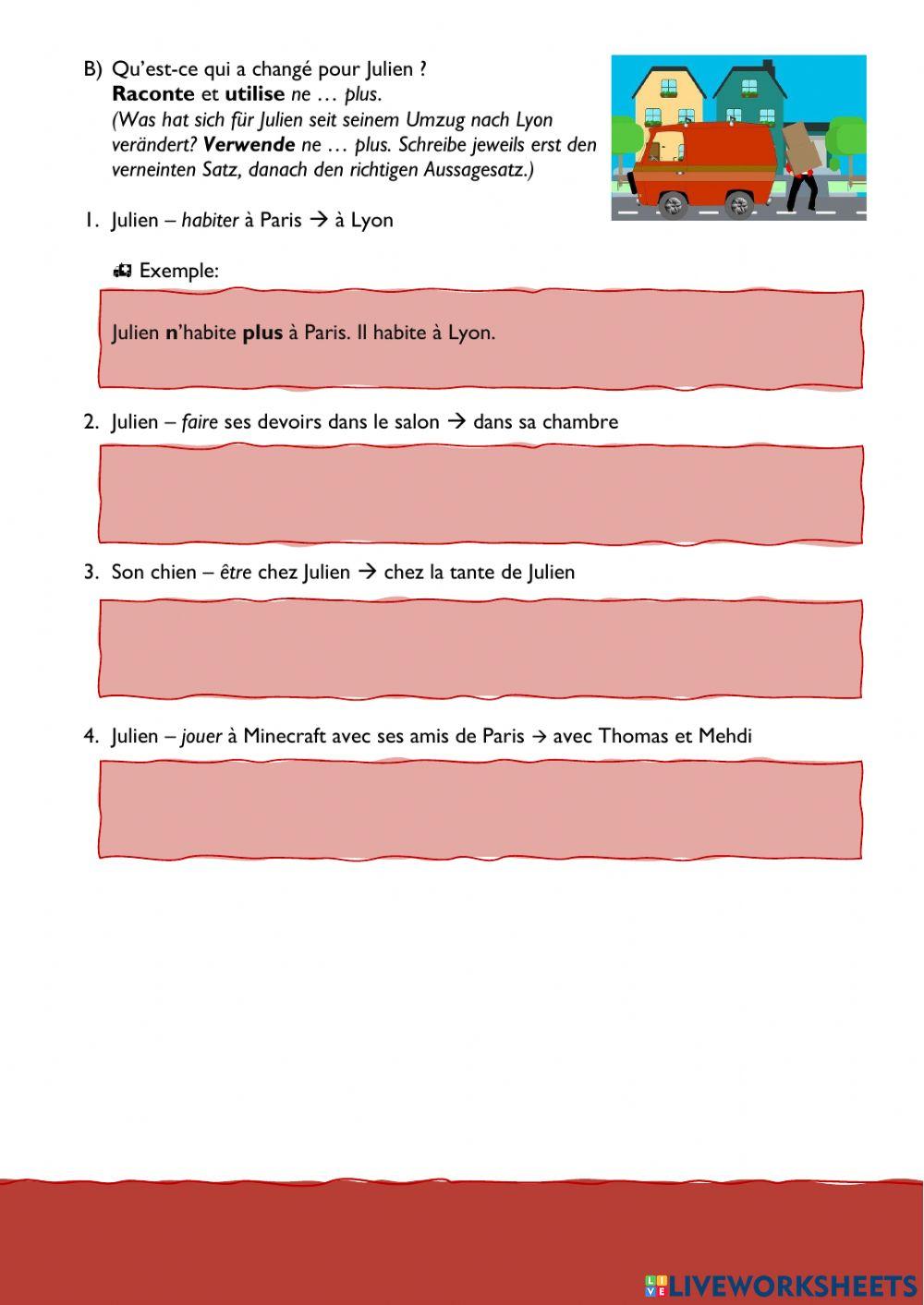 La négation avec ne pas - ne plus (F7)