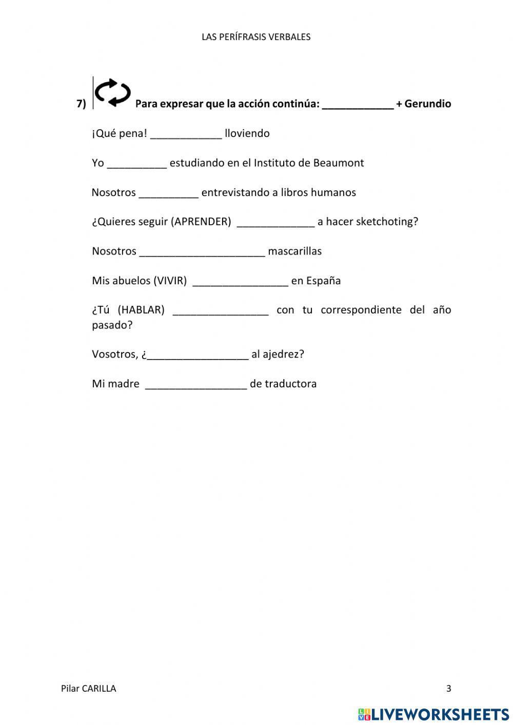 Las perifrasis verbales (A2)