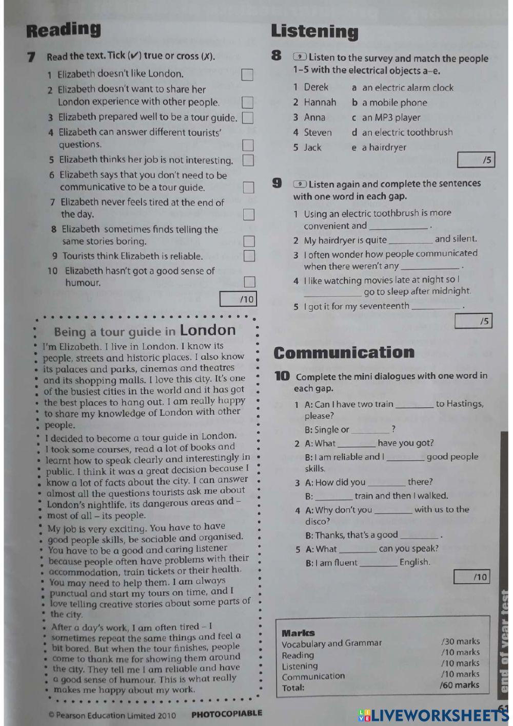 Real Life Elem. Skills test (U12) B