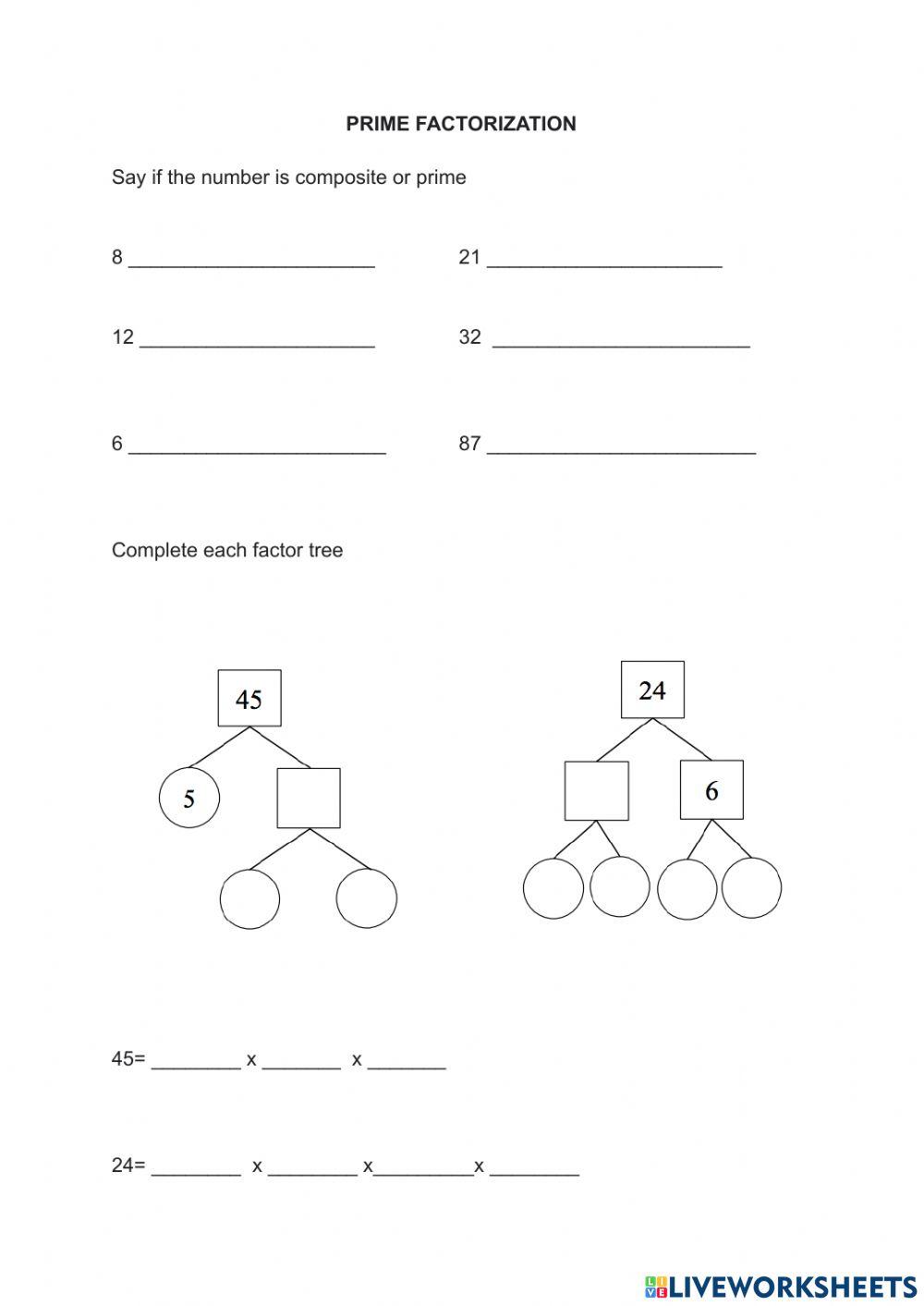 Prime factorization