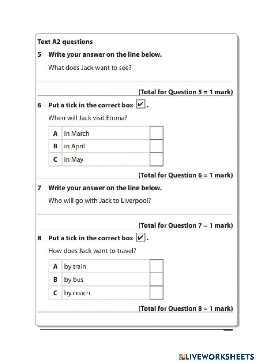 Pearson Practice paper