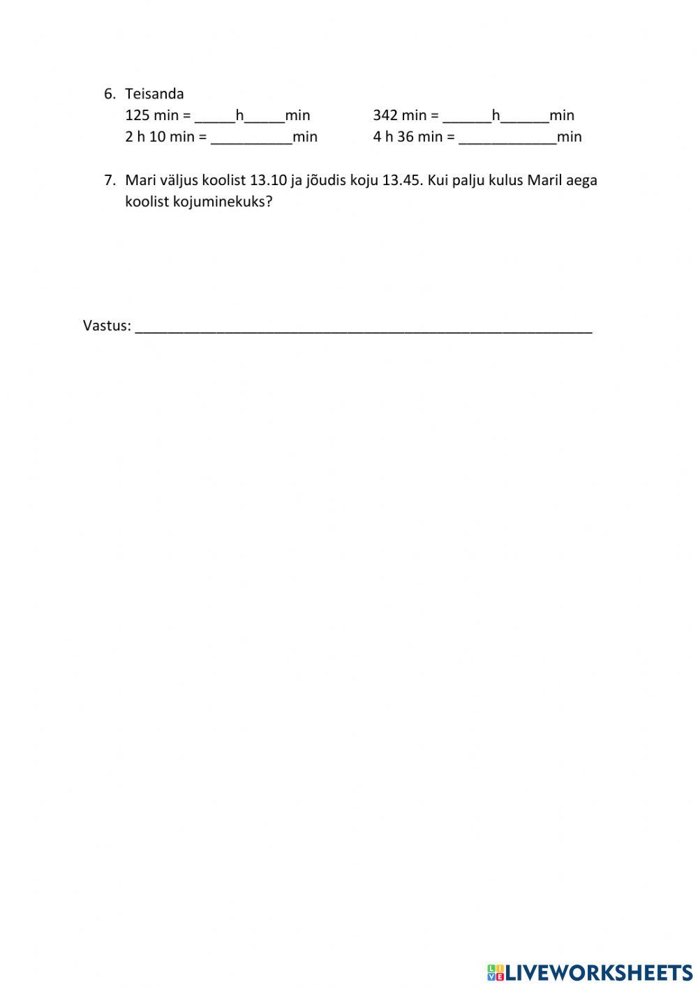 Massiühikud, rahaühikud, ajaühikud