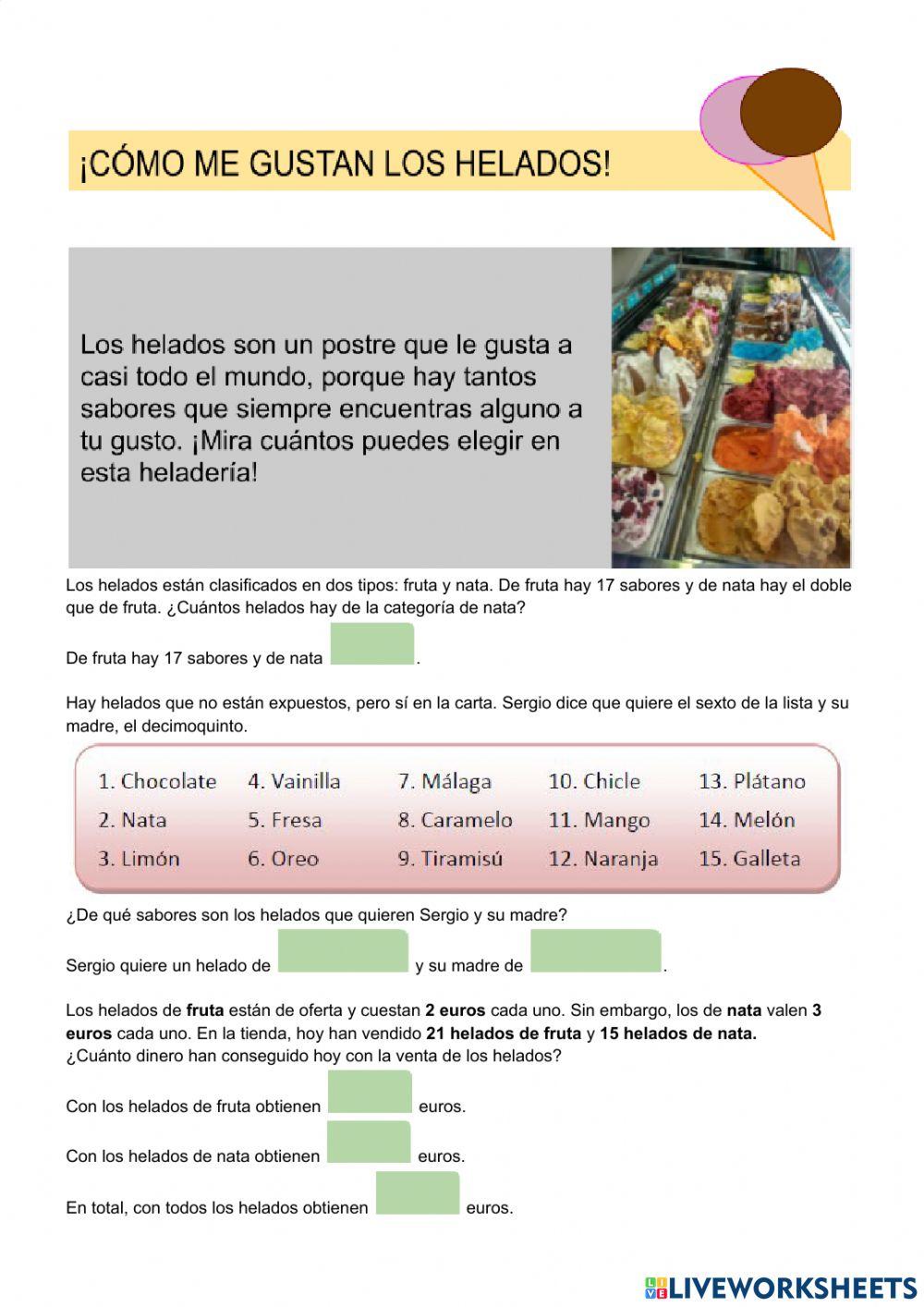 Problemas de helados