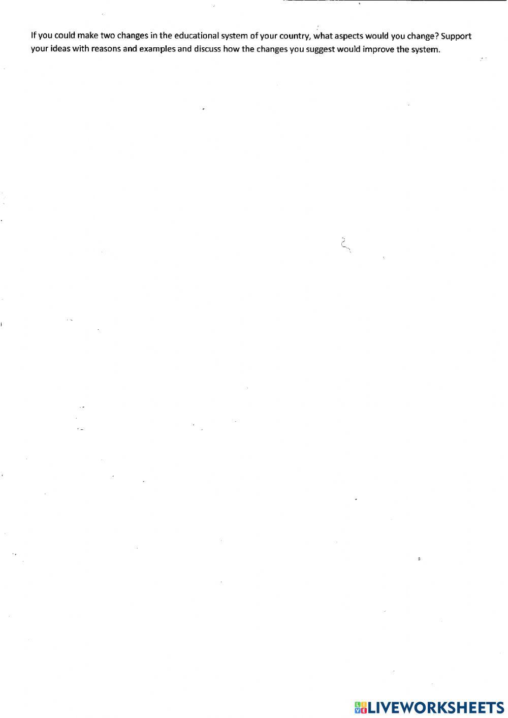 Prof writing 2 education system