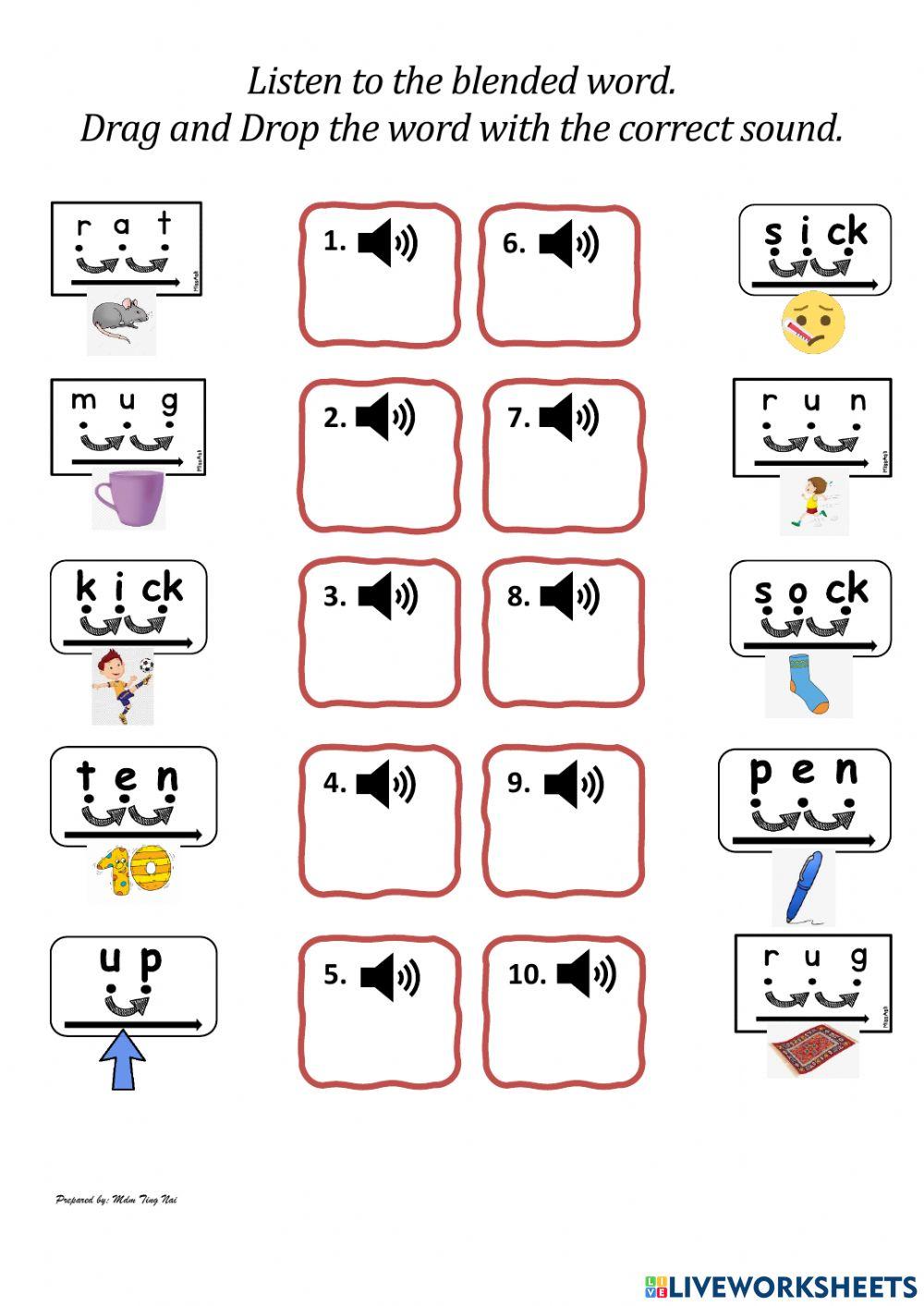 Phonics set 4 ckeur blending