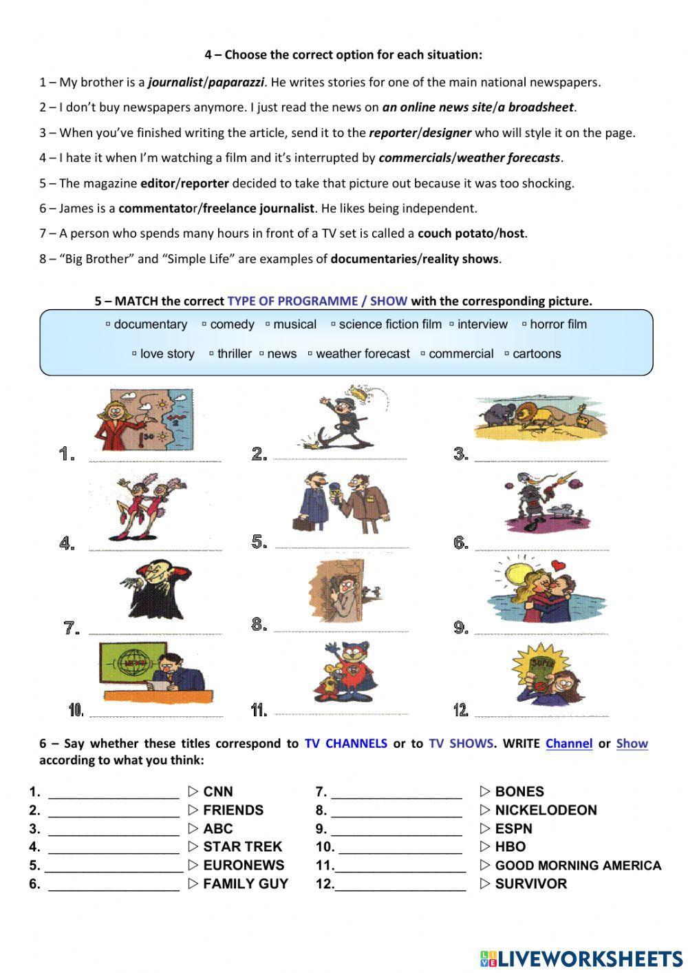 Massmedia: vocabulary