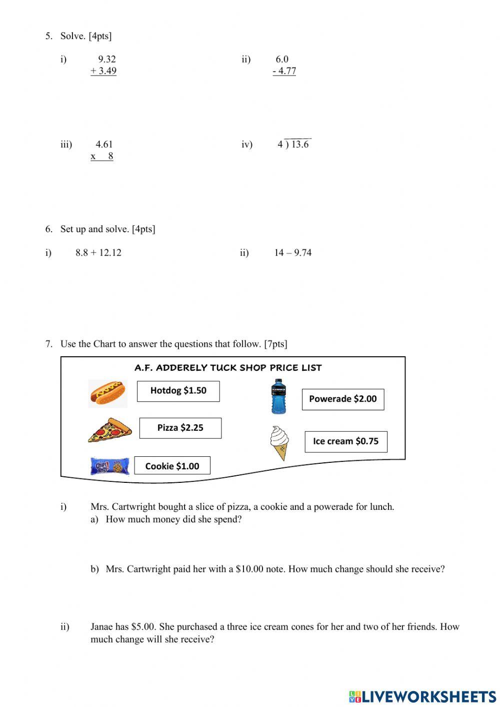 Decimal Unit Quiz Decimal Unit Quiz