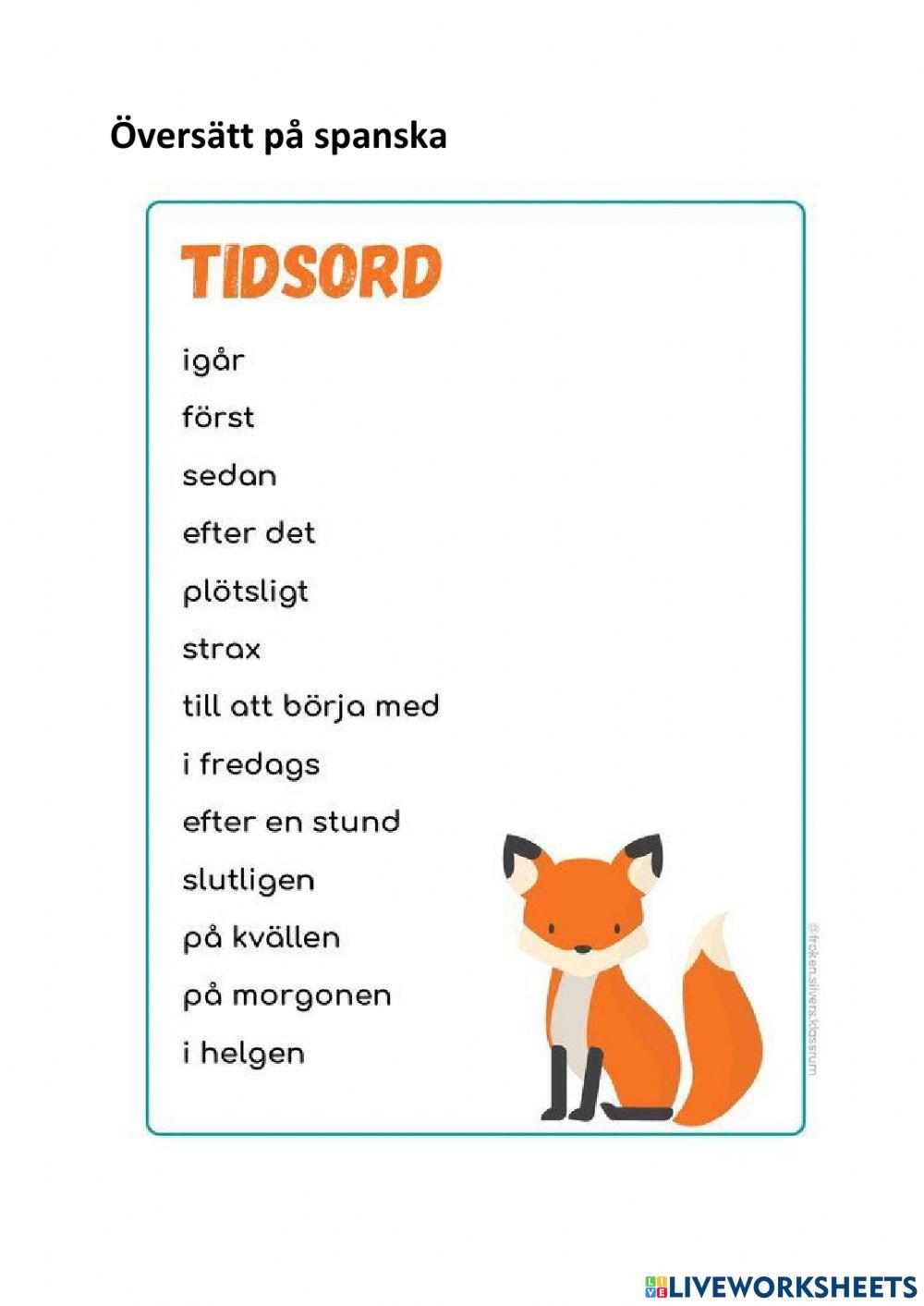 Trduccion sueco a espanol