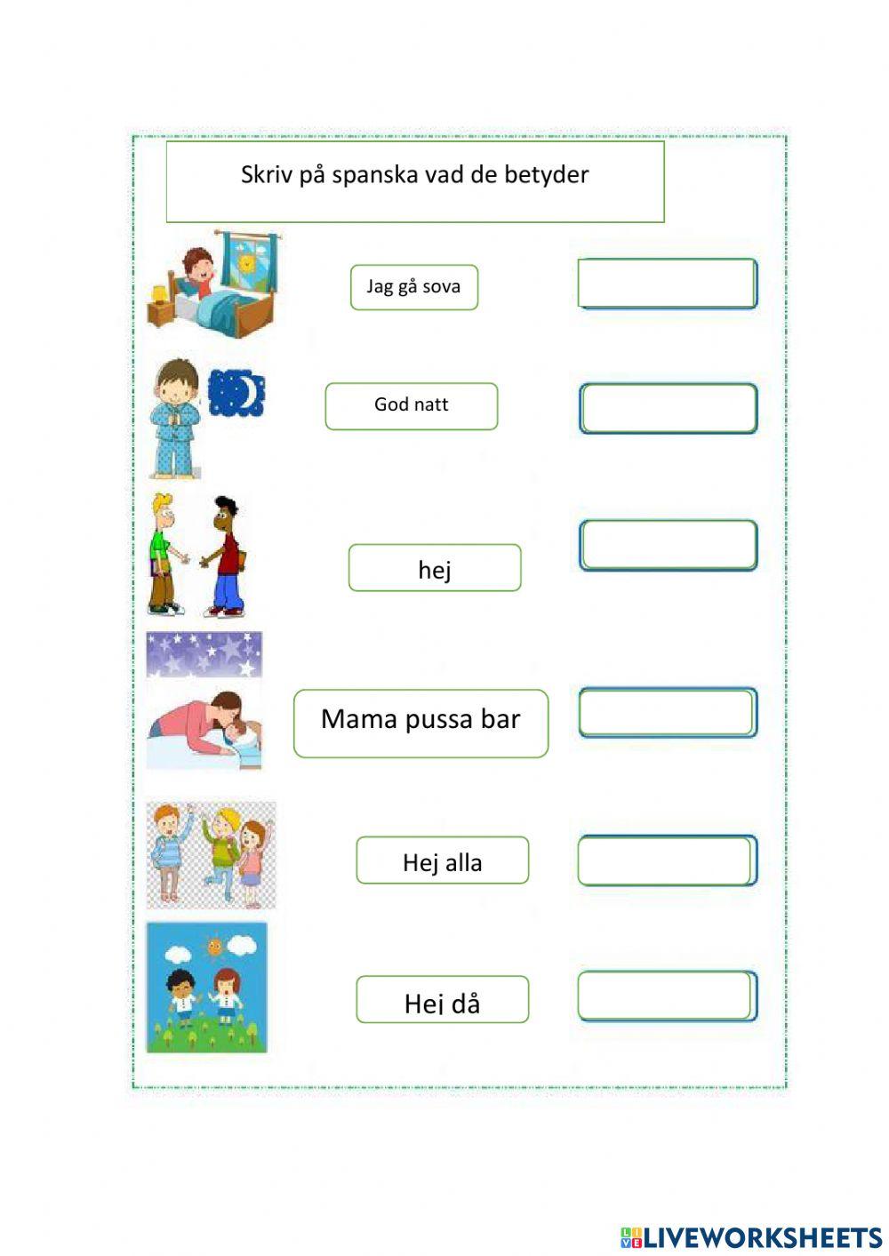 Trduccion sueco a espanol