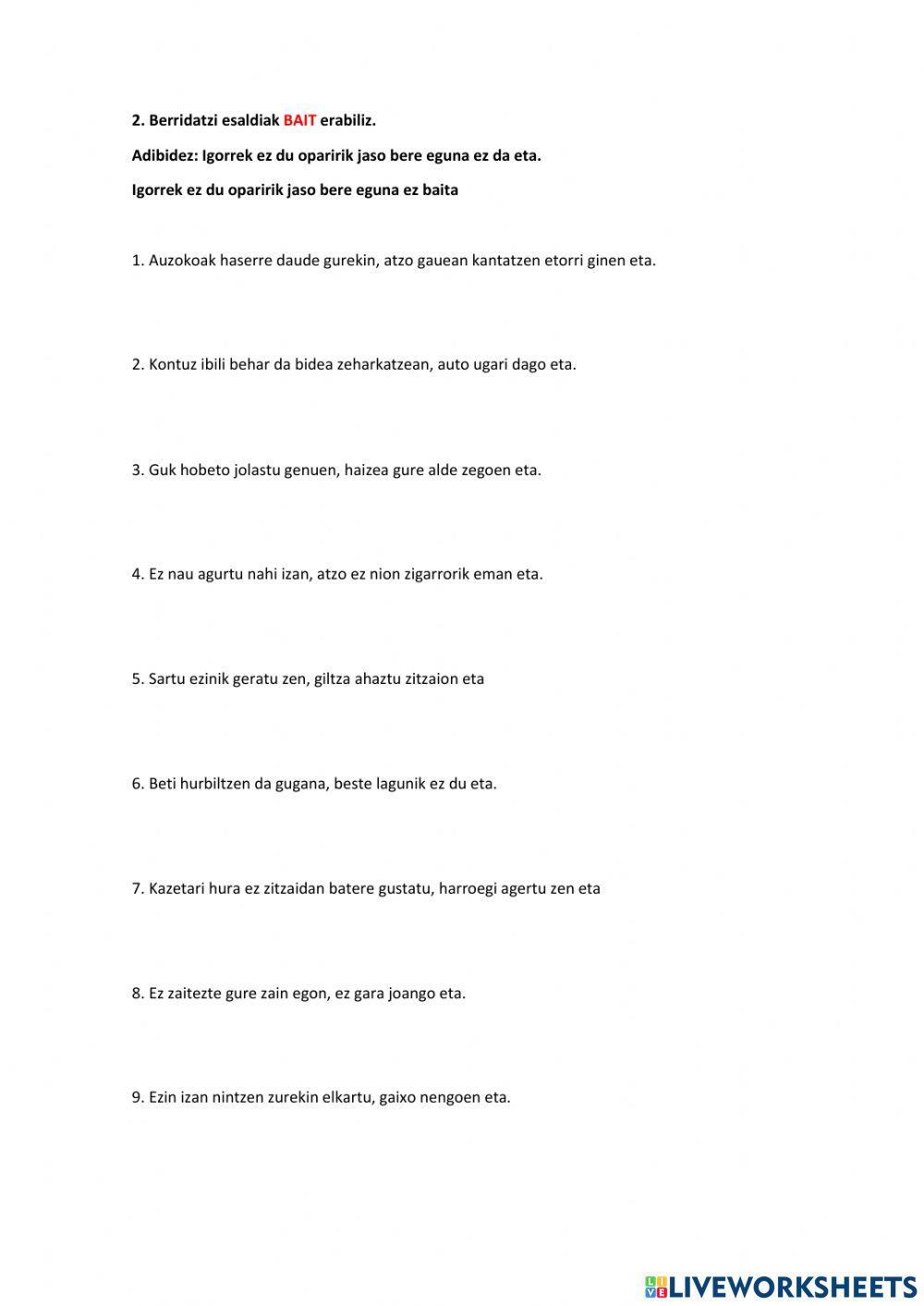 6 kausazko perpausak i