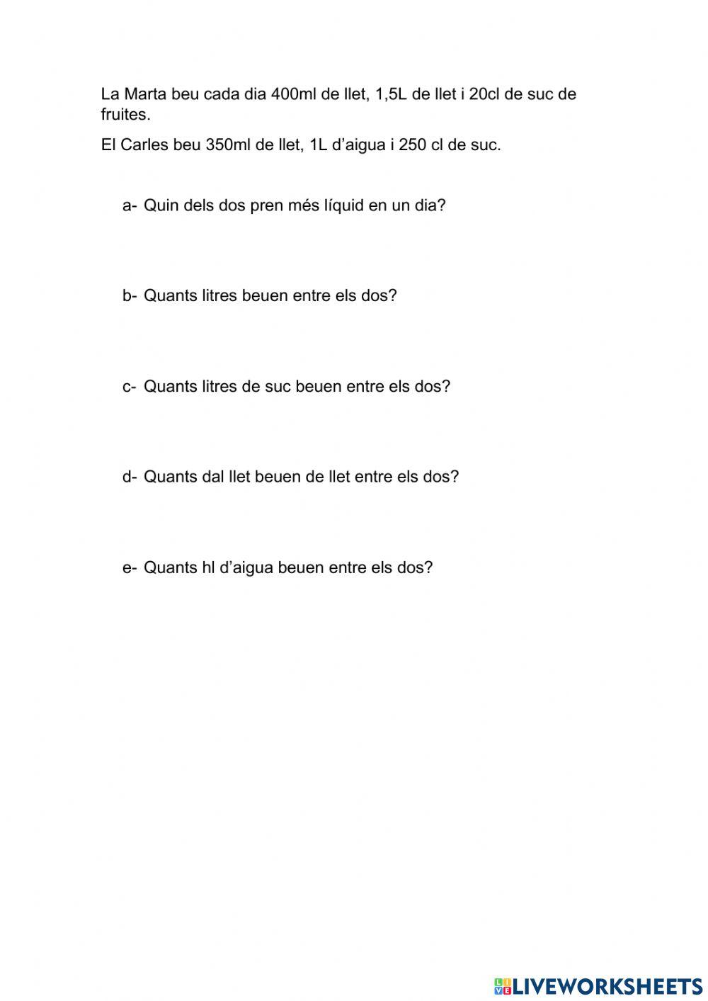 Problemes massa i capacitat