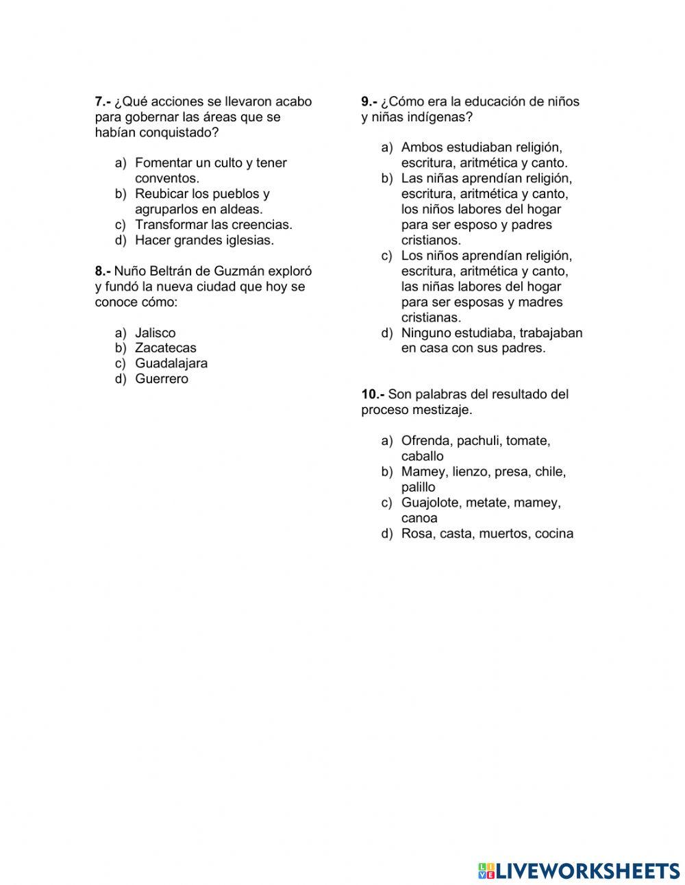 Evaluación Segundo Trimestre